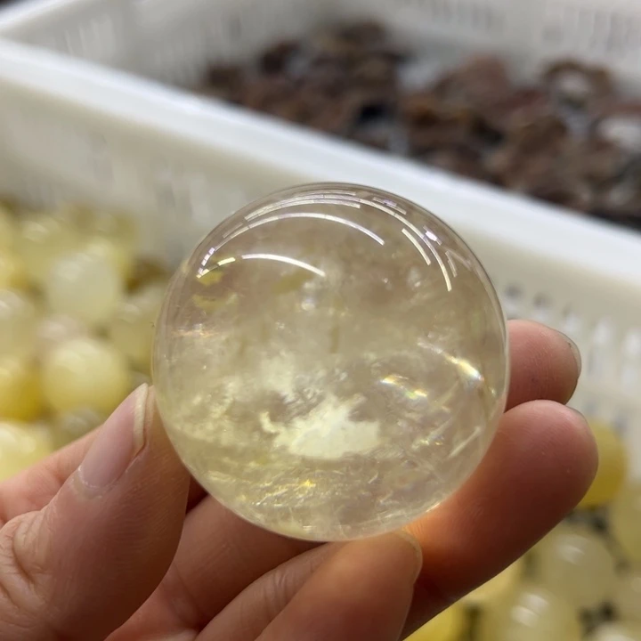 水晶珠宝半成品未镶嵌黄球