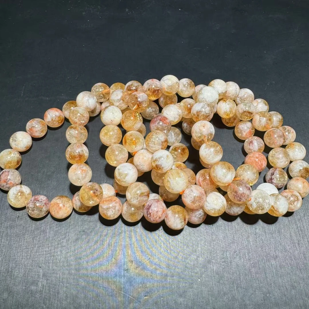 [水晶研究员]天然巴西蜂蜜奶盖黄塔晶11mm手串 Z1多样性发其一