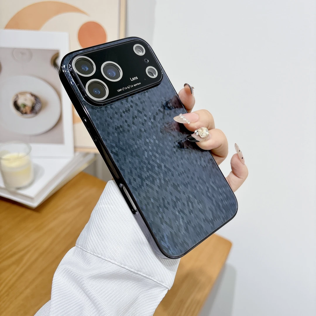 适用iPhone17promax手机壳新款苹果17Air极光菱格少女ins风保护套