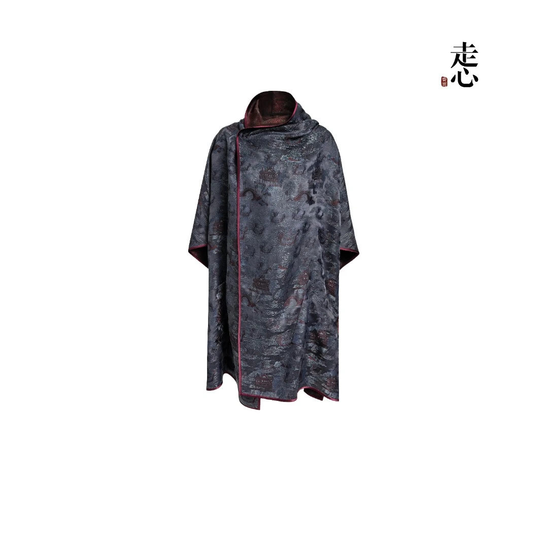 【香云走心】亭台楼阁蓝 披肩马甲25Z25218339
