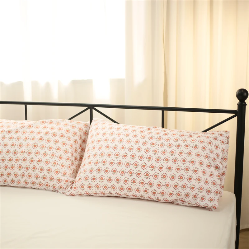 美式印花超软水洗工艺枕套植物花卉枕套不含芯