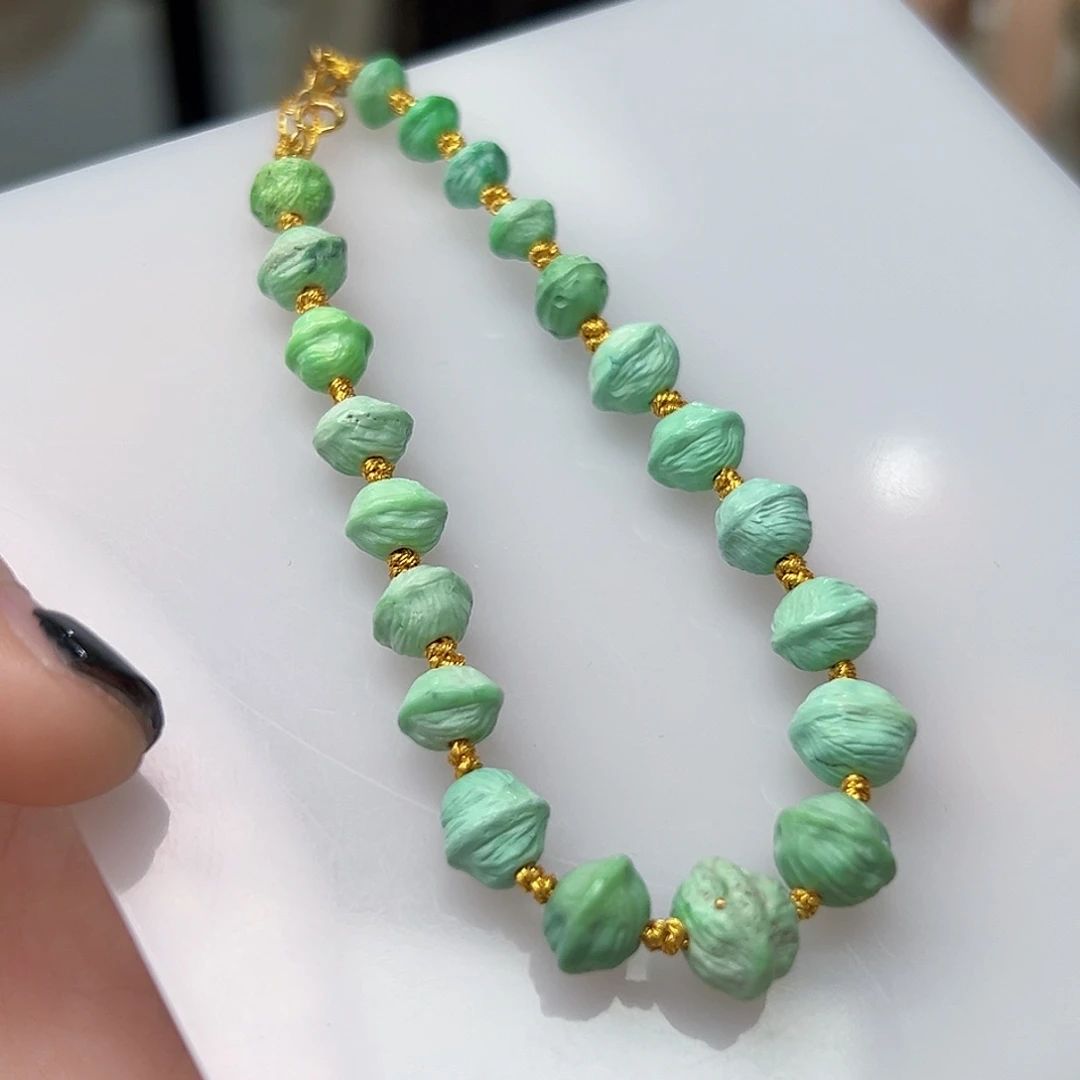 绿松石珠宝奇石18K金镶嵌