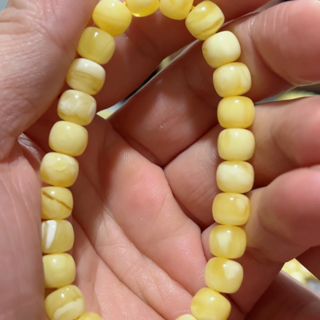蜜蜡手串未镶嵌琥珀蜜蜡手串8.2mm