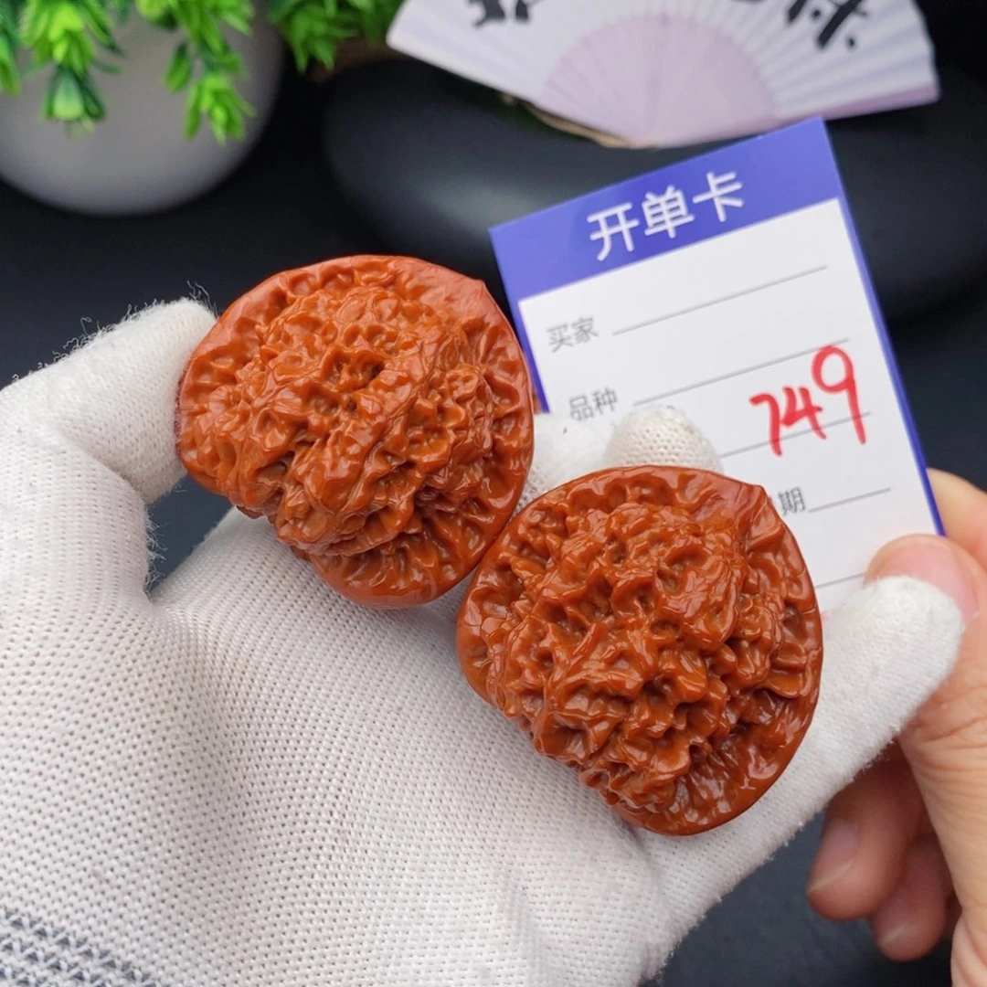 文玩核桃把件45官帽749