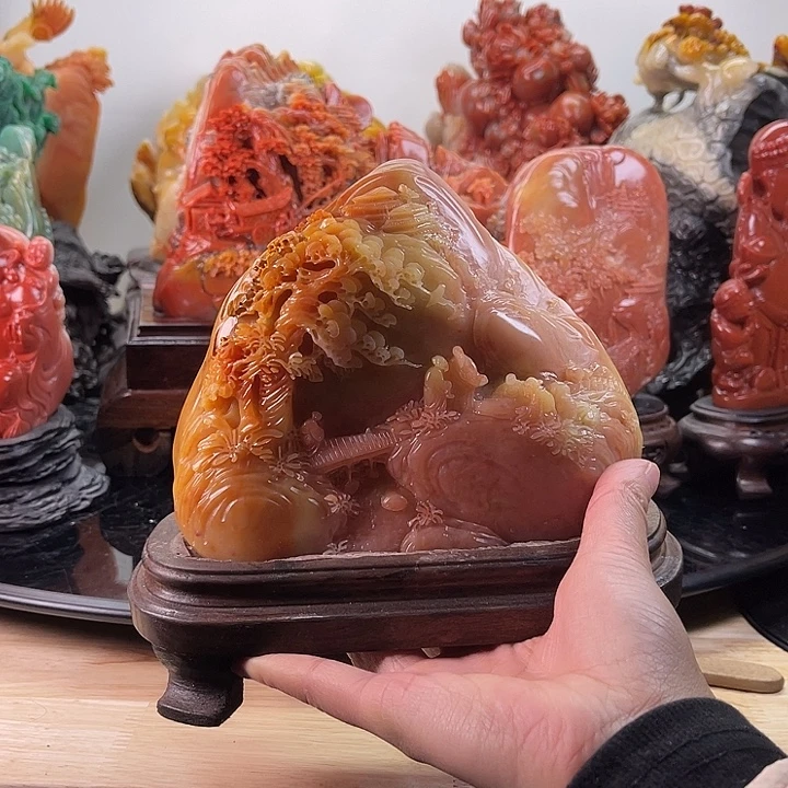 田黄石富春山居图