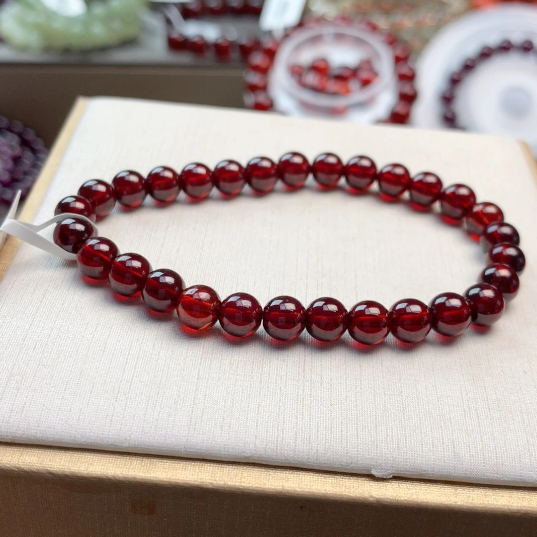 石榴石手串未镶嵌6.5