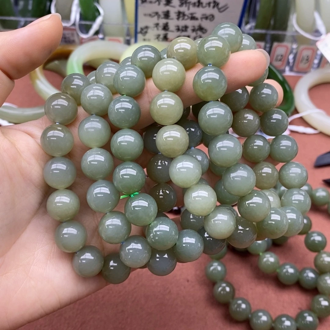 和田玉未镶嵌手串卡12