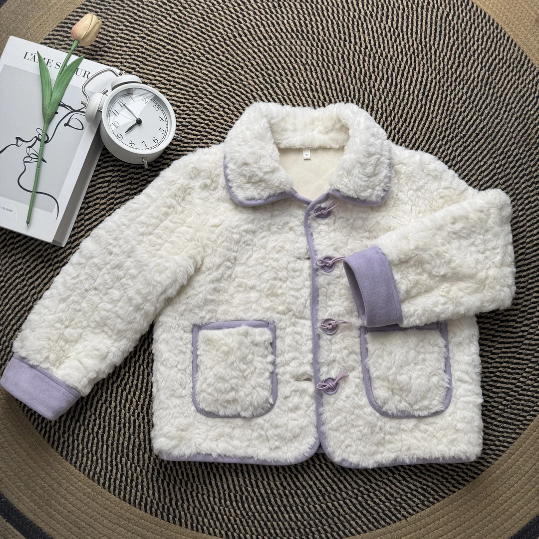 IEF/爱依服【亲子装】2025秋冬新款简约休闲通勤风百搭甜美毛绒外套