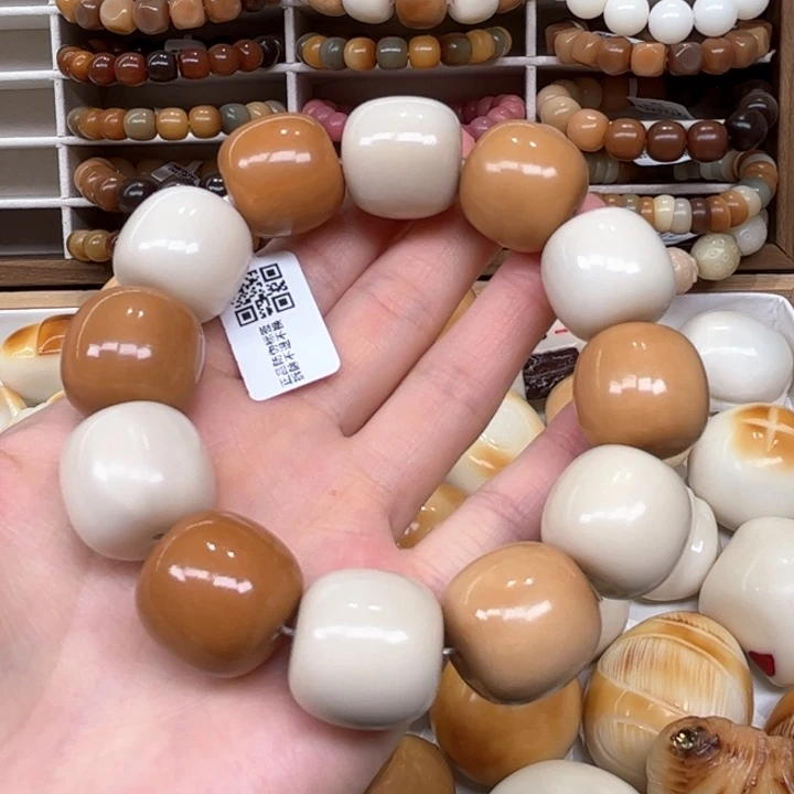 白玉菩提把件1.19.52象牙果原果干磨老型