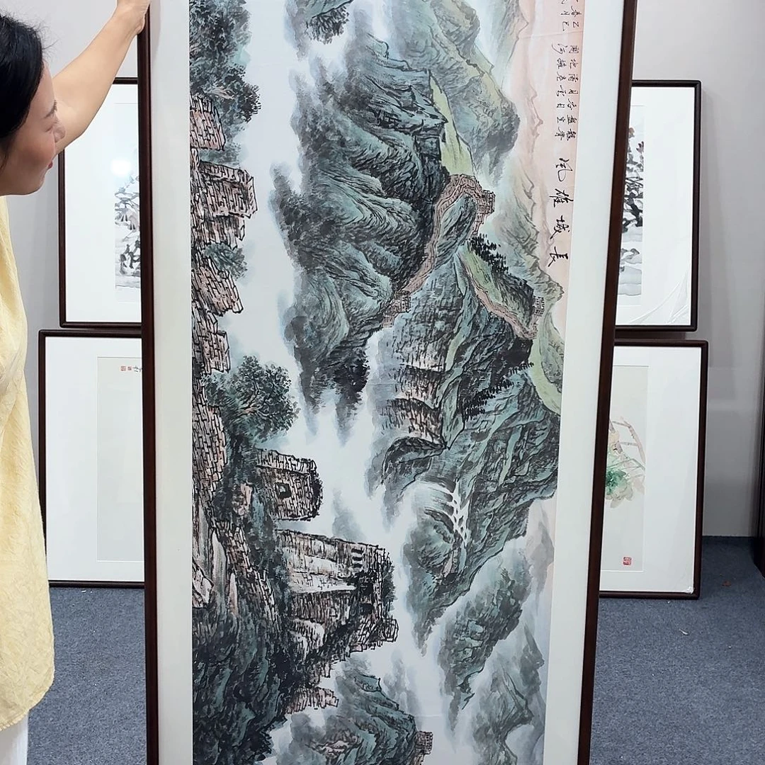 国画手绘作品210×80尺寸