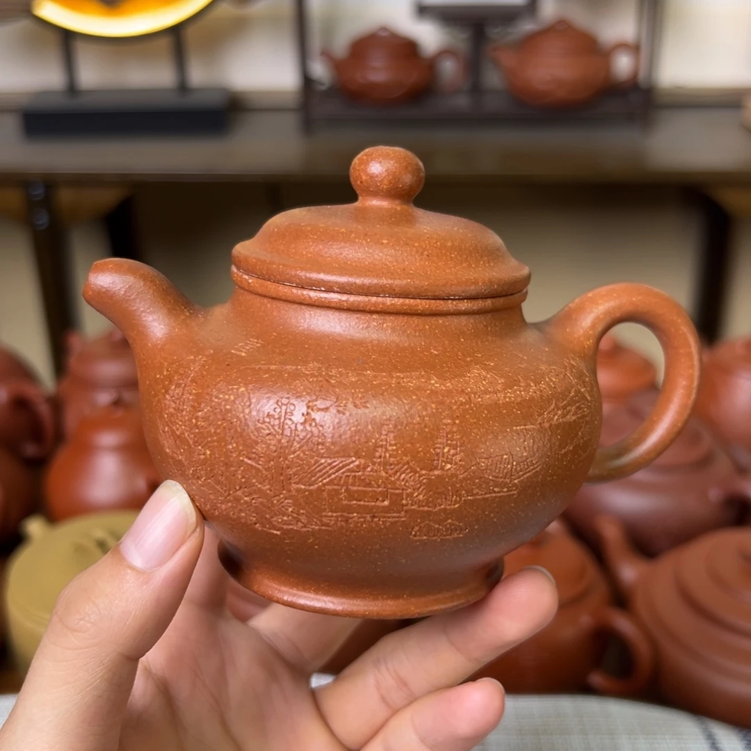 紫砂茶壶紫砂壶多只壶黄降坡200cc