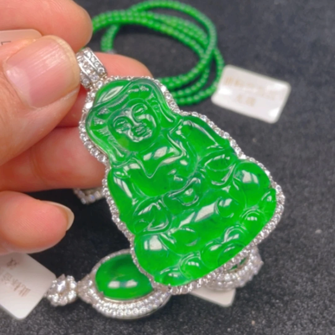 【闪购商品】颈饰银S925镶嵌翡翠吊坠