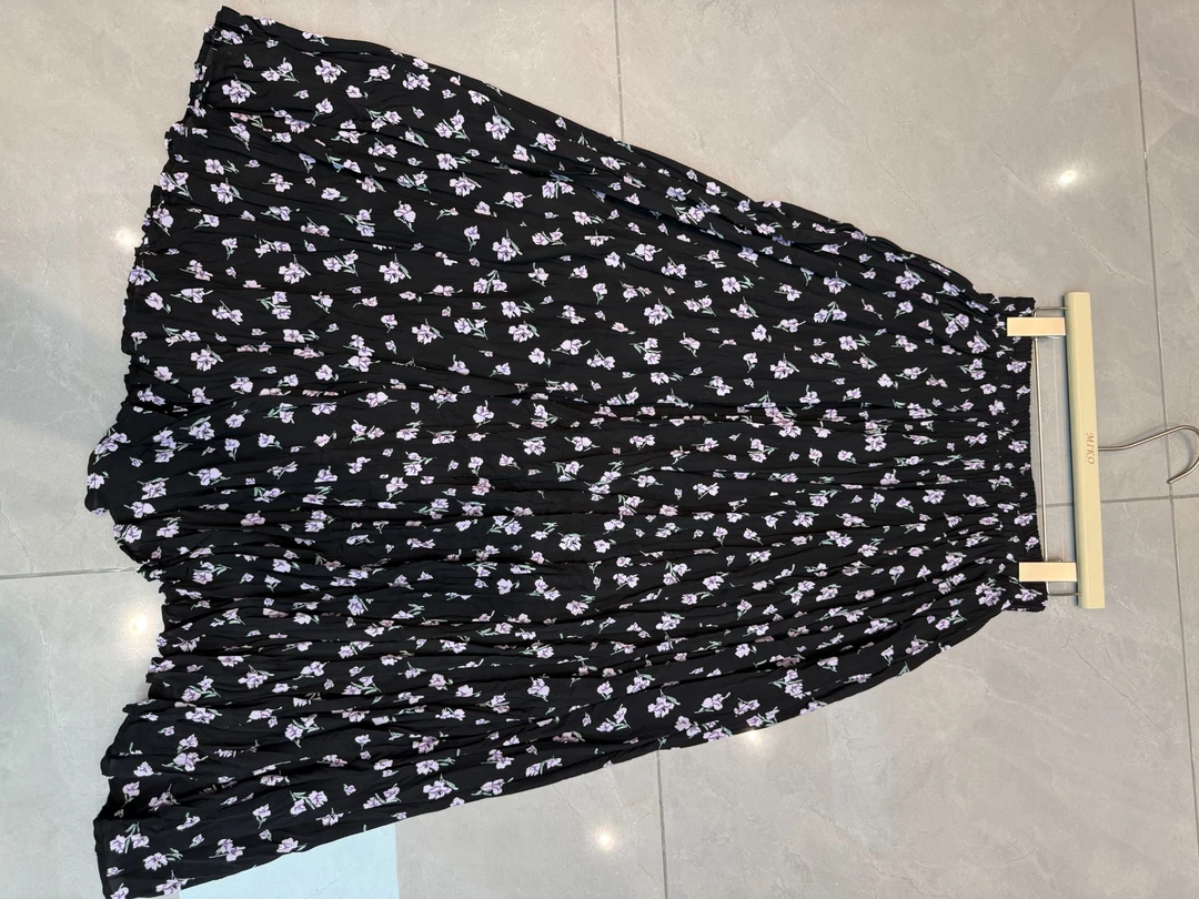 [PY]韩系风碎花高腰半身裙百搭贝果复古风