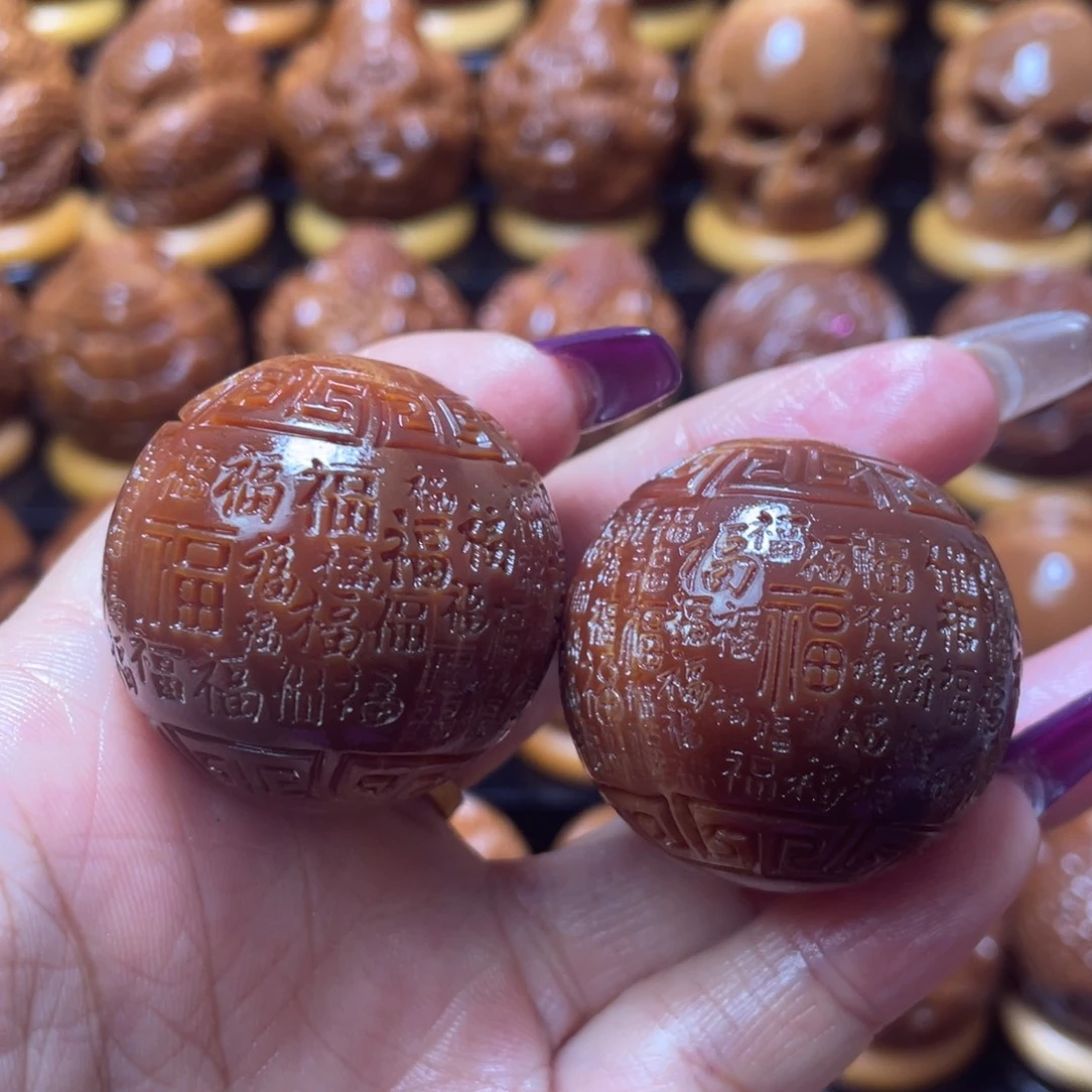 橄榄核把件橄榄球