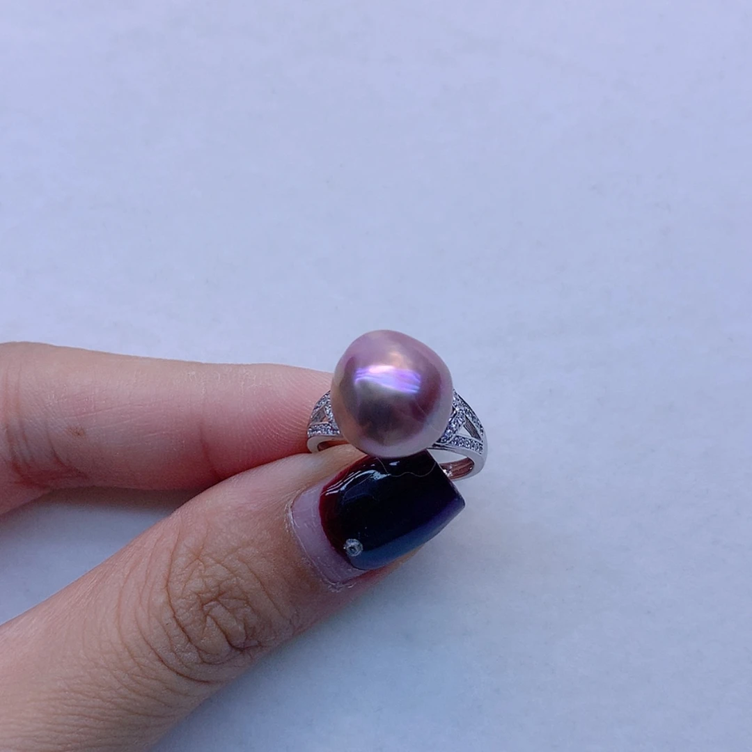 【闪购商品】银S925镶嵌戒指淡水珍珠