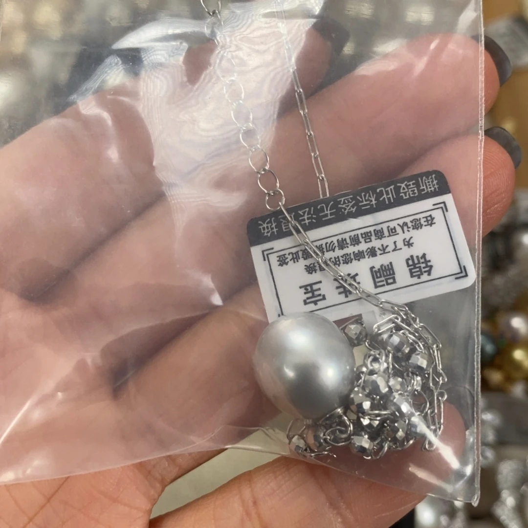 魔***魔颈饰银S925镶嵌海水珍珠