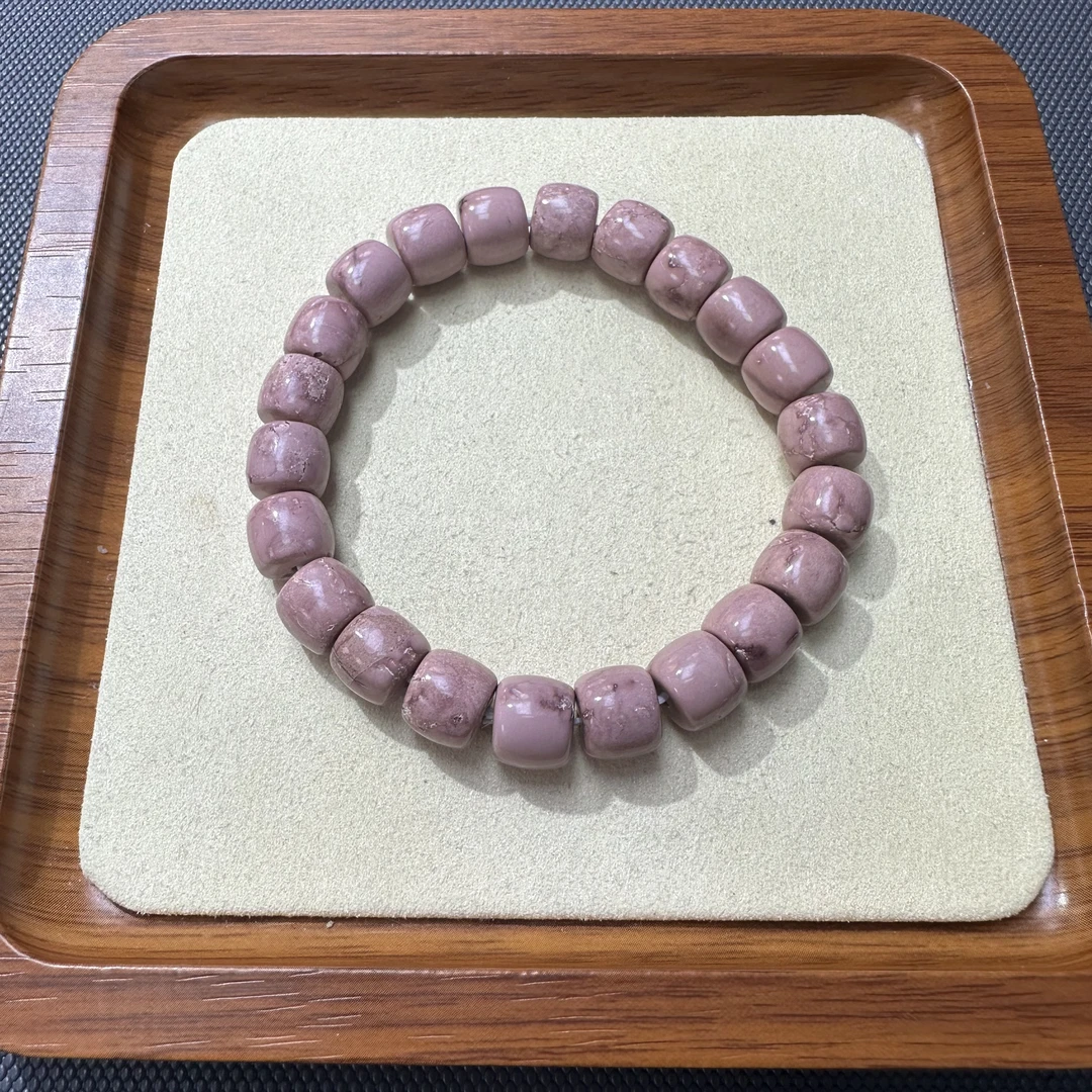 非金属珐琅手链 粉色松松1.0mi手串B170