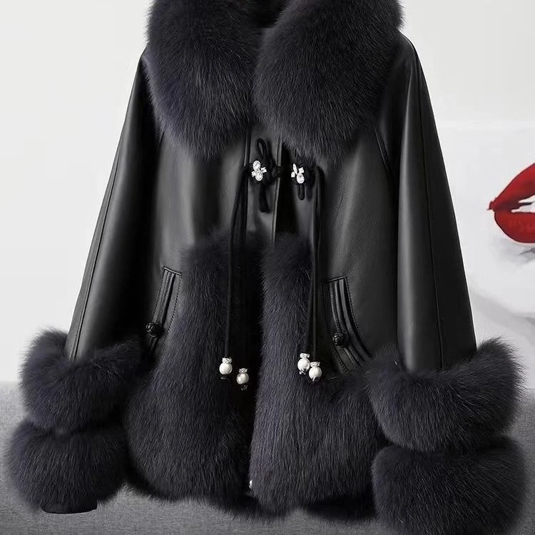 高端时尚仿狐狸毛皮草女外套年轻减龄2025冬季新爆款派克服潮棉服