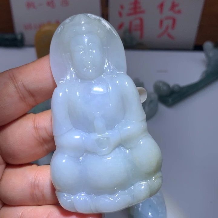 翡翠未镶嵌颈饰保真天然A货翡翠