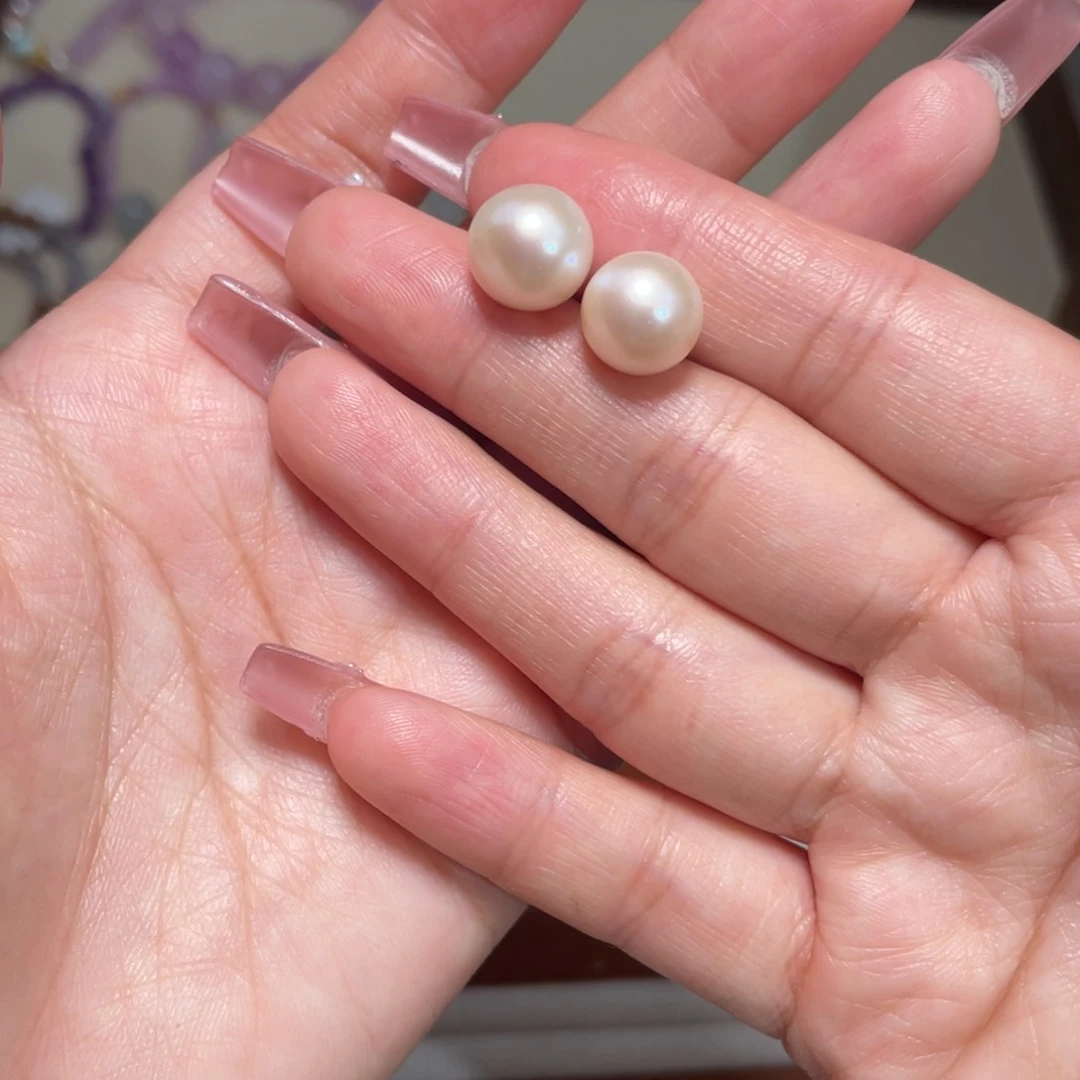 淡水珍珠耳饰银S925镶嵌