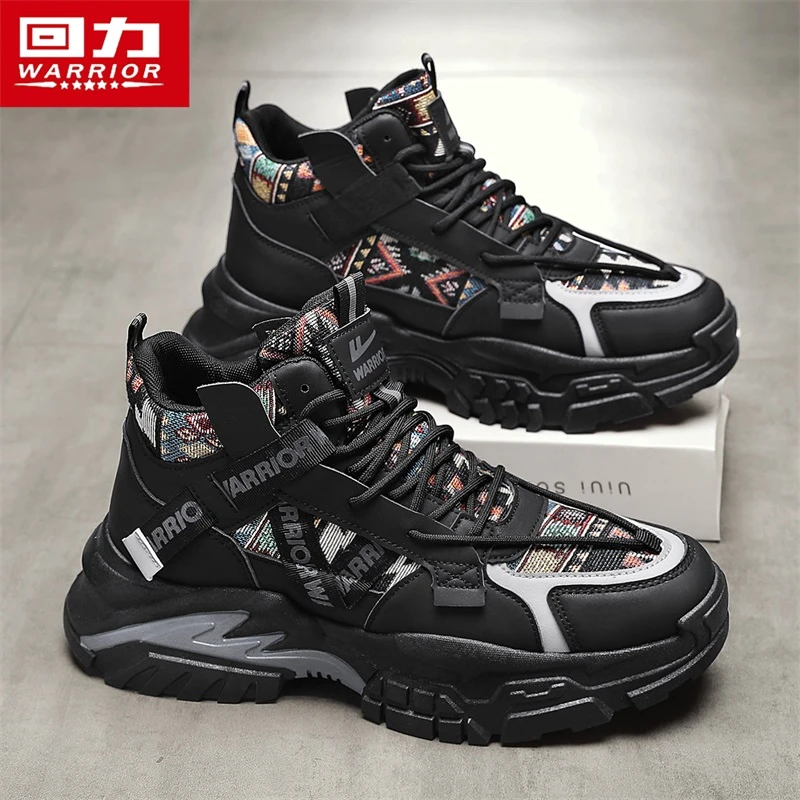 回力男鞋冬季新款高帮厚底国潮风老爹鞋男士运动休闲户外百搭潮鞋