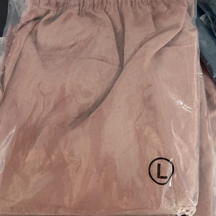 棉棉豆沙色L码 五分裤