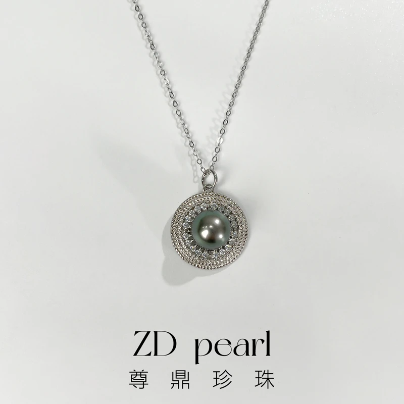 【TNS】尊鼎珍珠-S925银海水珍珠大溪地吊坠  8-9mm  孤品