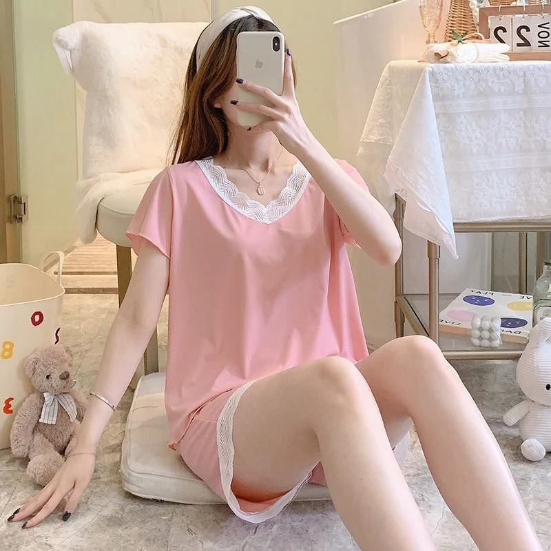 多巴胺冰丝睡衣套装