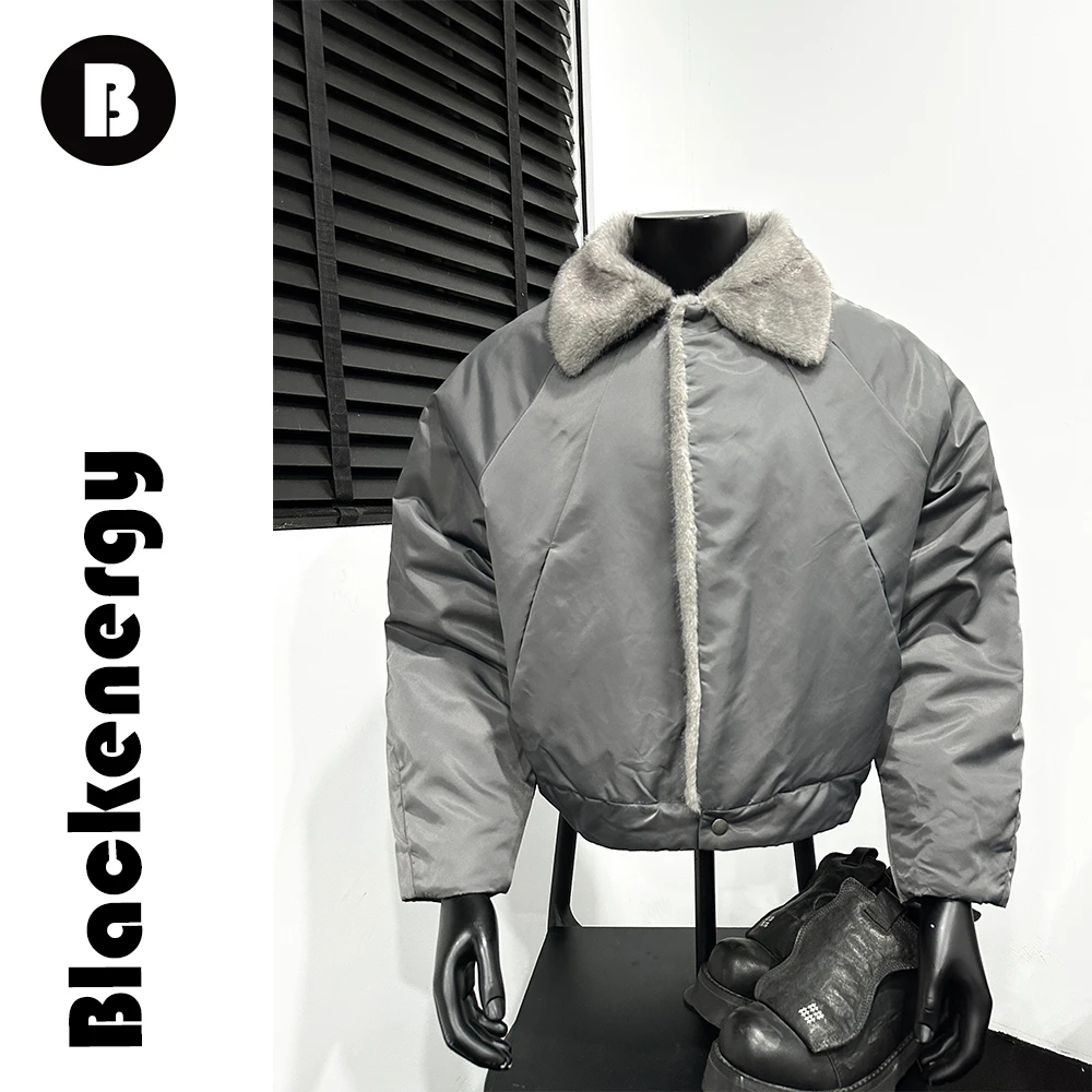 小个子座山雕外套短款棉服男女款冬季大毛领加厚棉衣夹克国潮boxy