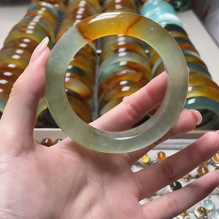 未镶嵌蛇纹石玉手镯58.7