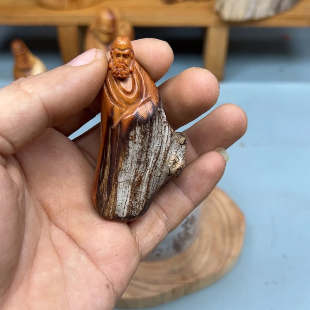 用***9木崖柏木摆件手把件