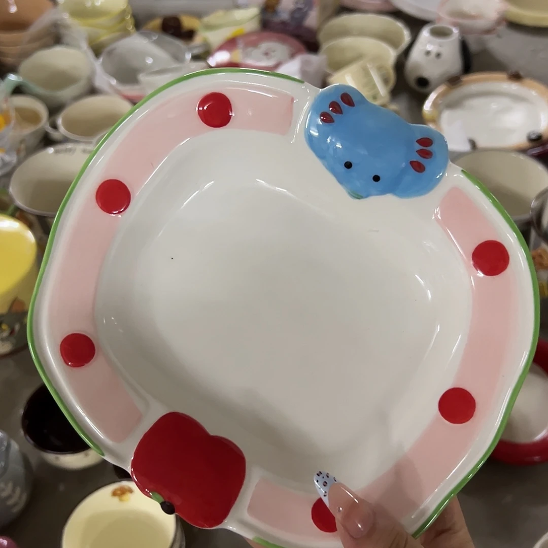 瓷微瑕大象方盘一个