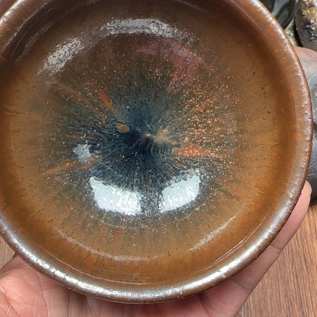 柴烧建盏茶盏茶杯884