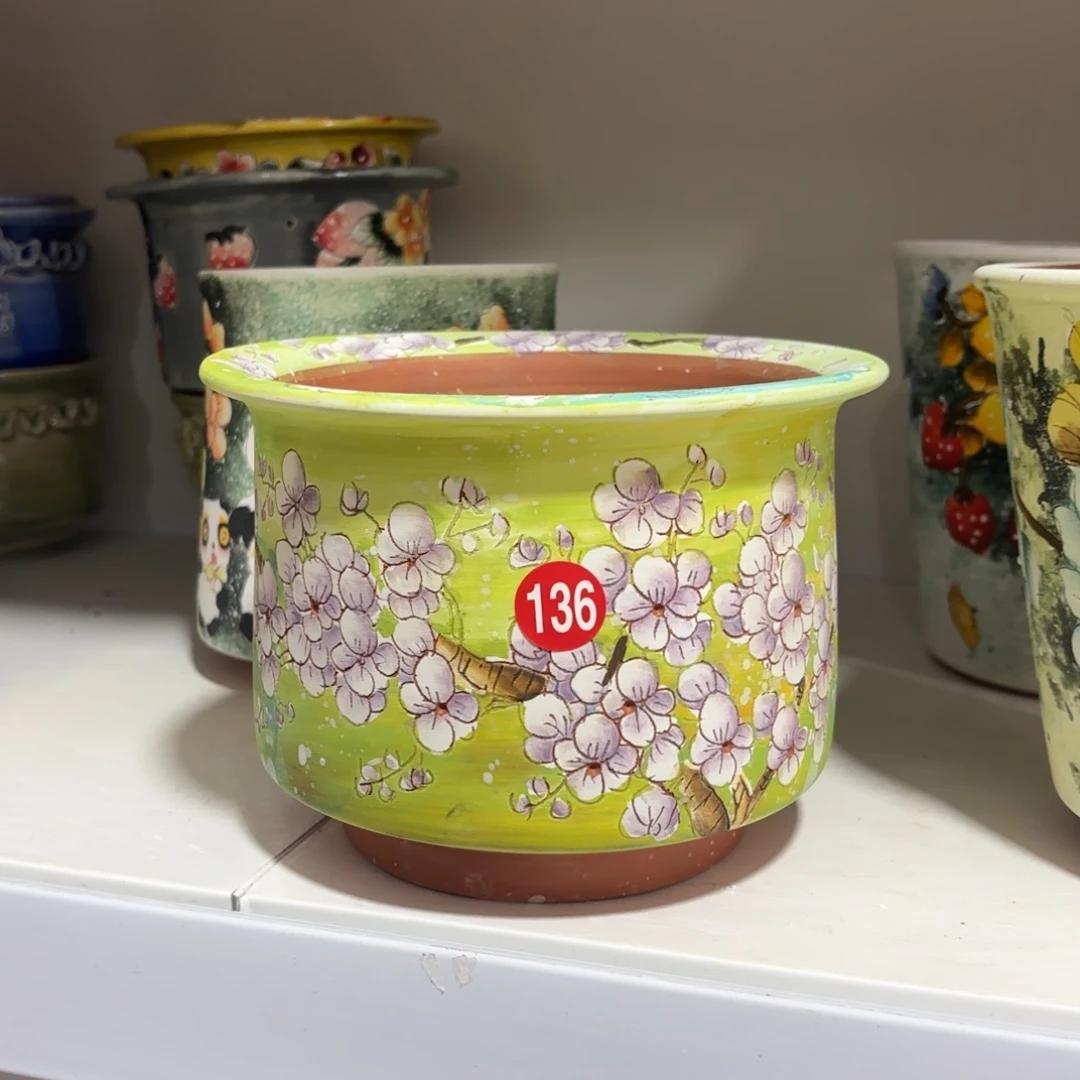 景德镇手绘花盆陶瓷14/12