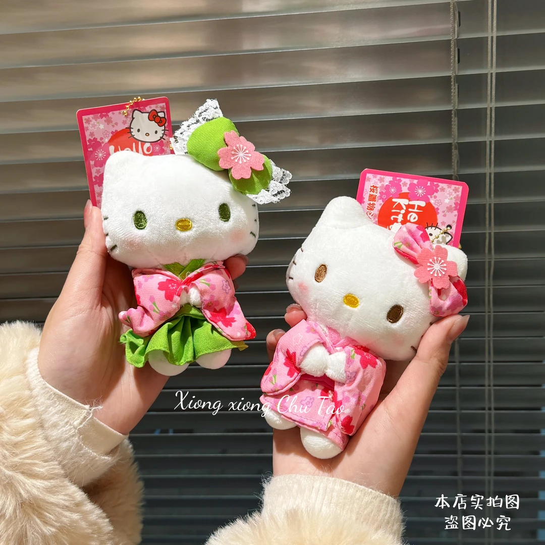 现货~日系和服系列kitty可爱日系凯蒂猫玩偶挂件书包挂饰钥匙扣女