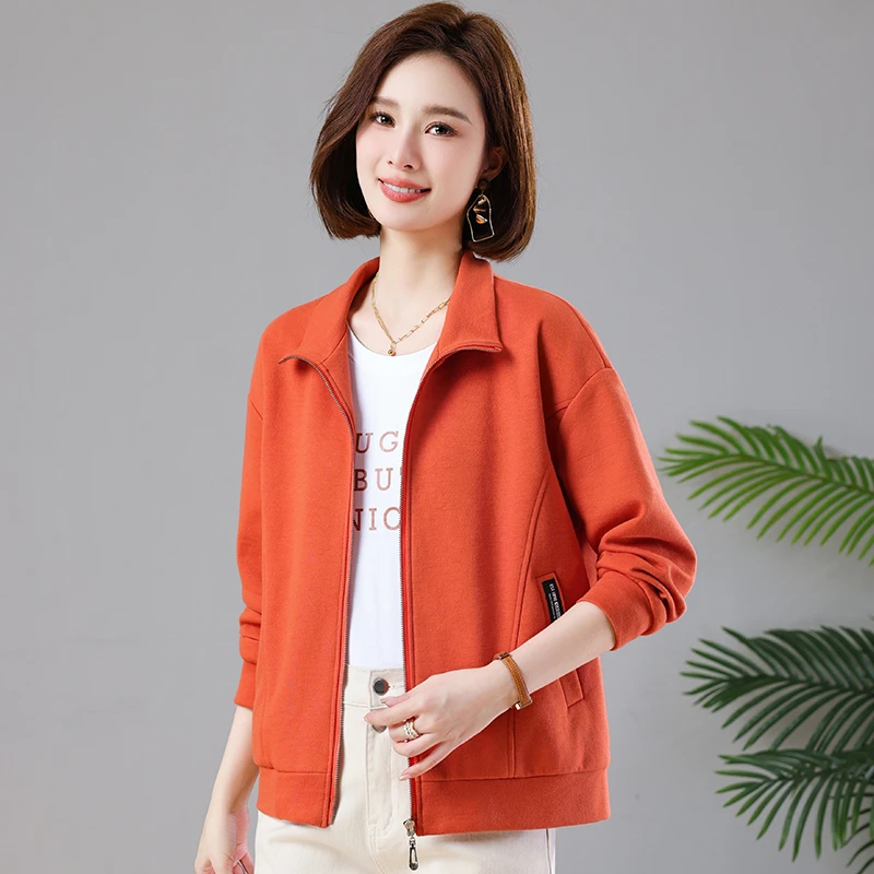 女士春秋装简约百搭长袖外套9711