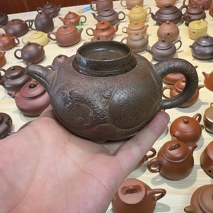 半***山紫砂茶壶宜兴紫砂微瑕