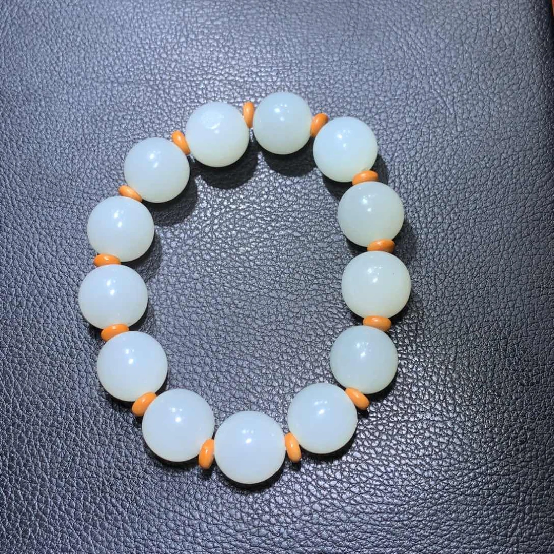 和田玉手串未镶嵌奔****子