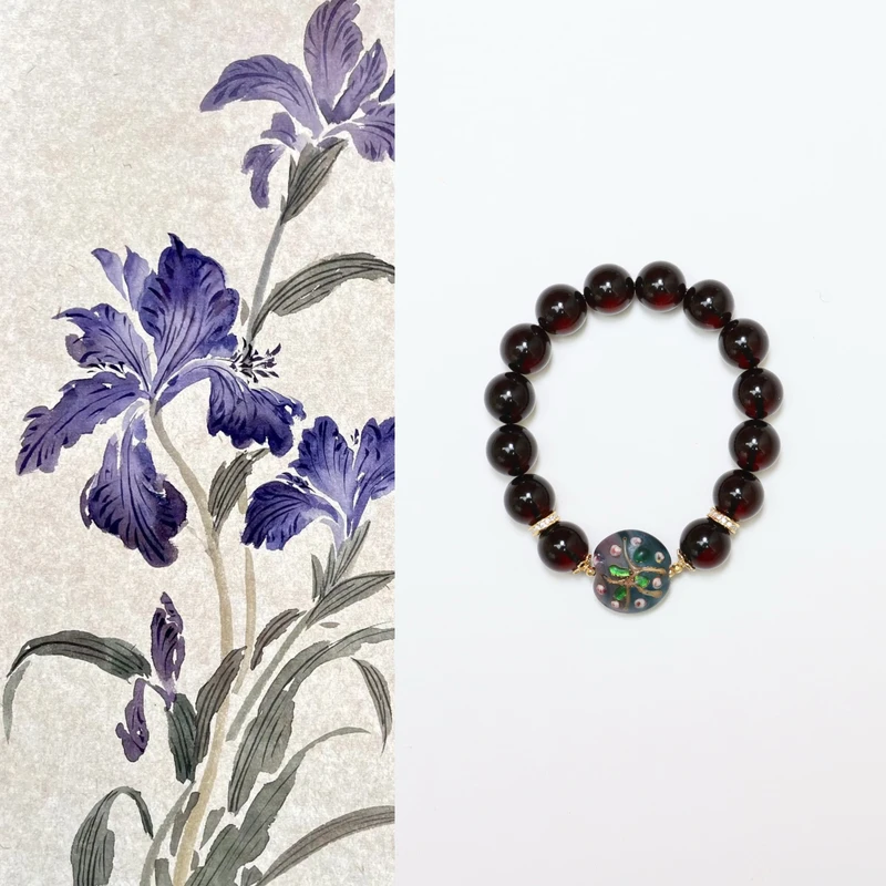 【莫奈花园】天然琥珀血珀单圈简约国风百搭手串手链11mm