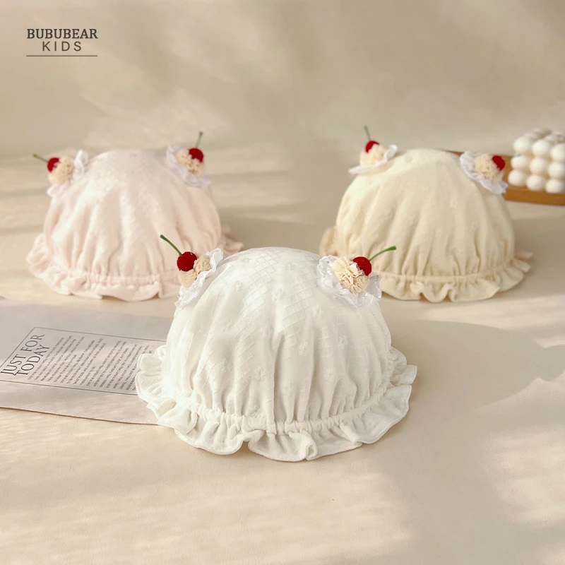 婴儿帽子春秋季薄款可爱遮阳渔夫帽男女宝宝夏季防晒帽新生儿盆帽