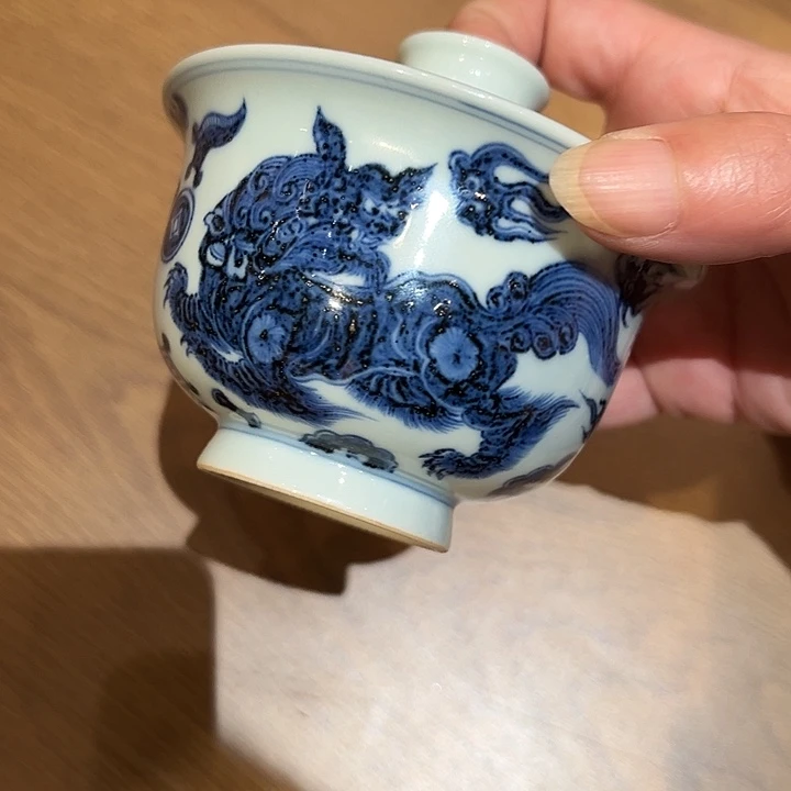 元青拙手仿元青花盖碗