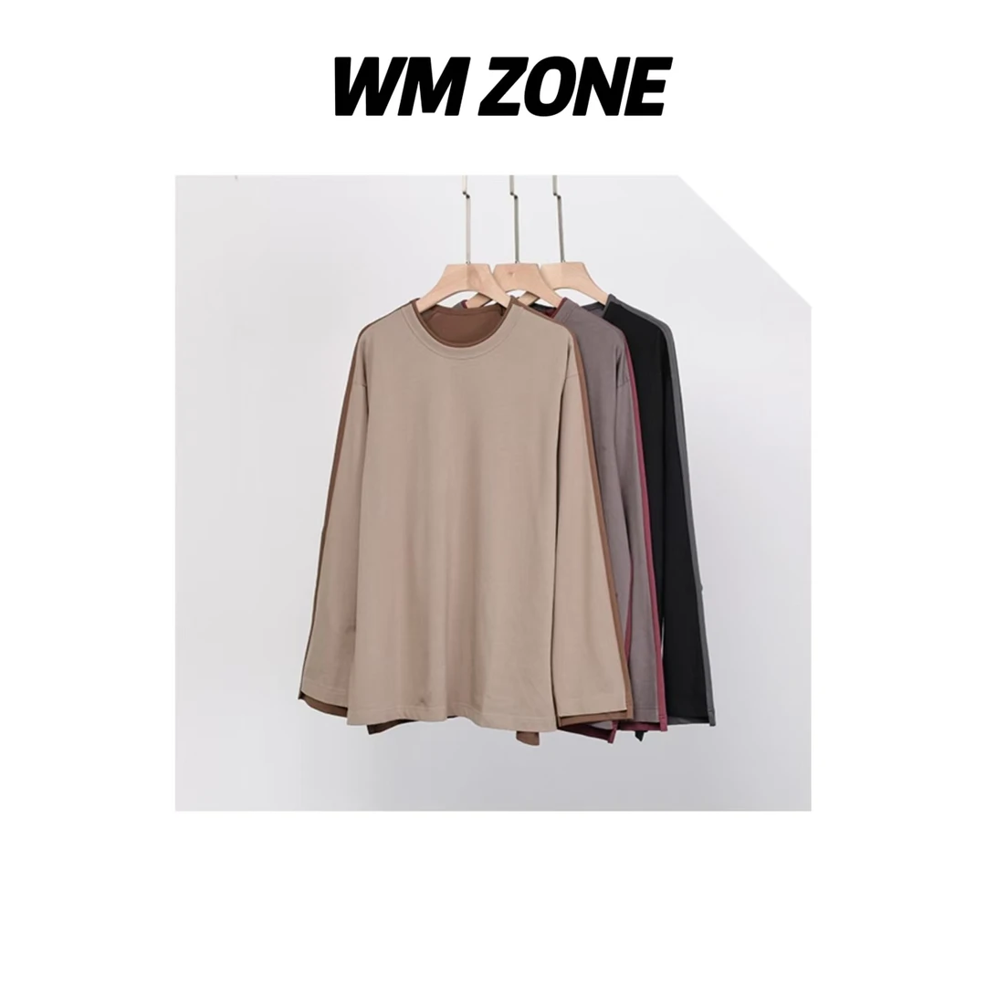 WM  3-6-3723 2F-927 撞色拼接圆领长袖卫衣