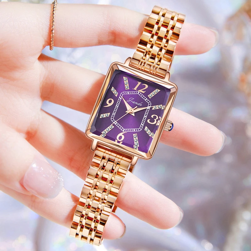 [升级高配版}歌浪迪/JRANDE气质百搭潮流腕表女款石英表H7748L-G