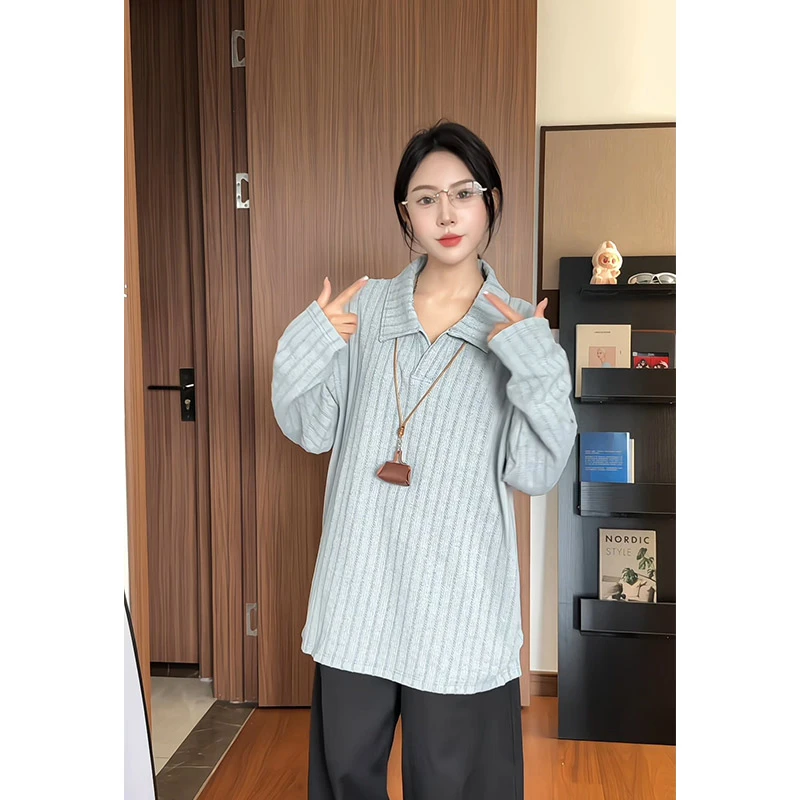 老钱风麦穗纹针织polo衫长袖男秋季25新款美式慵懒休闲内搭打底衫
