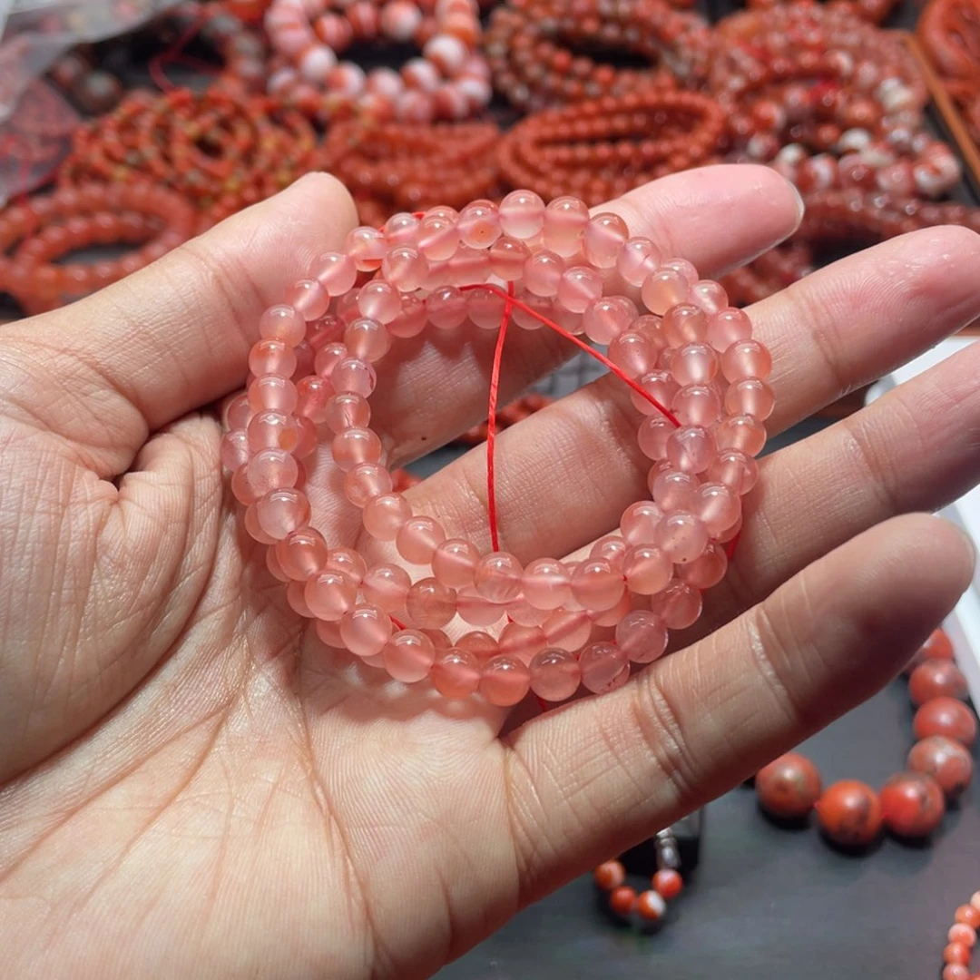 南红玛瑙手链未镶嵌