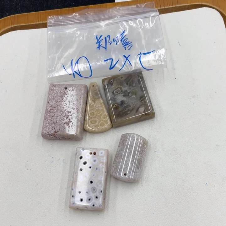 鄭***嘻硅化珊瑚（珊瑚玉）合金颈饰