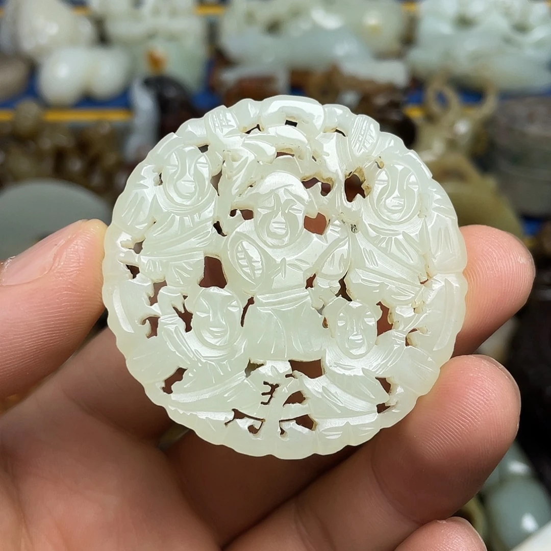 和田玉未镶嵌挂件