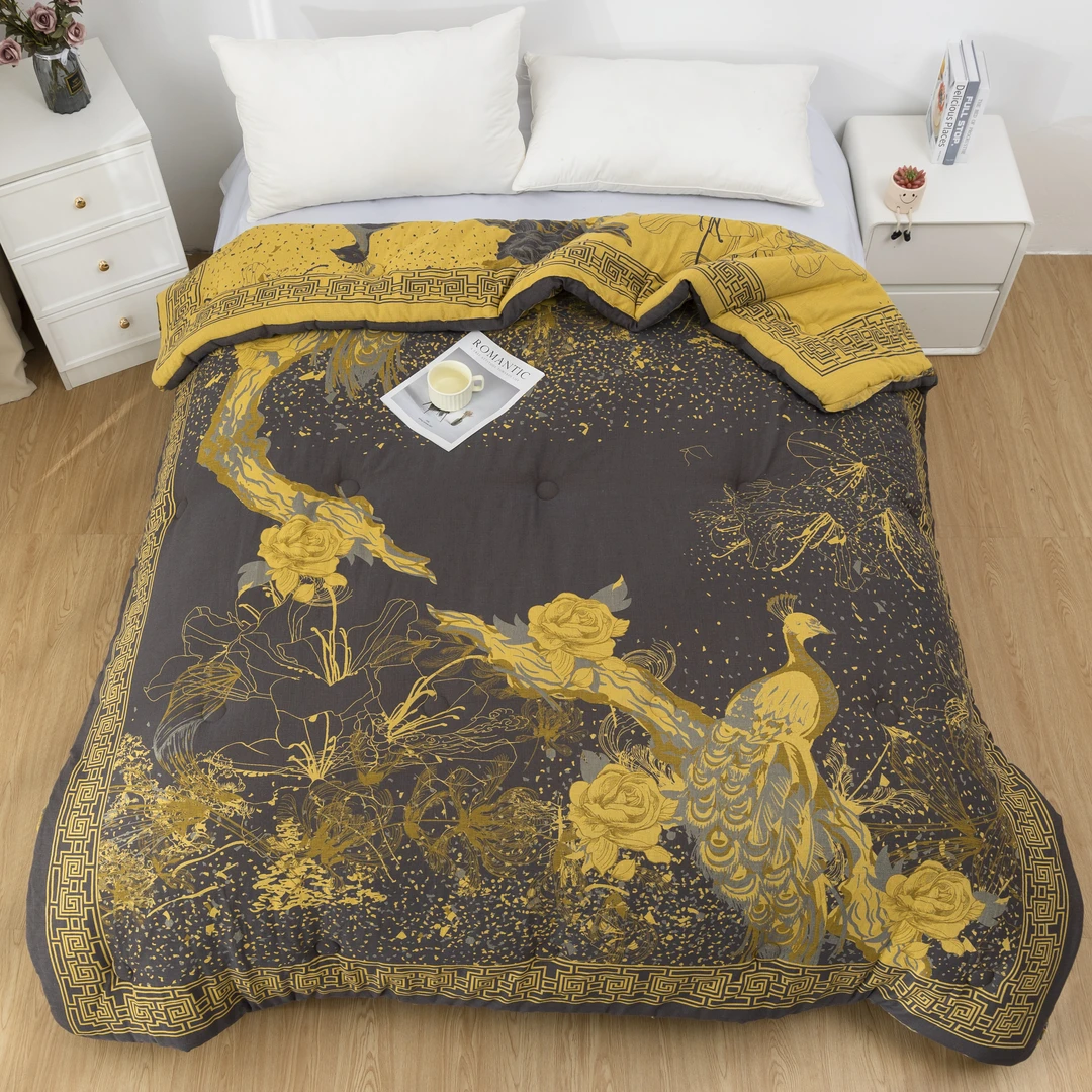 【风华绝代】2.0*2.3M独版高端金离子双层纱柔软亲肤保暖机洗秋冬被