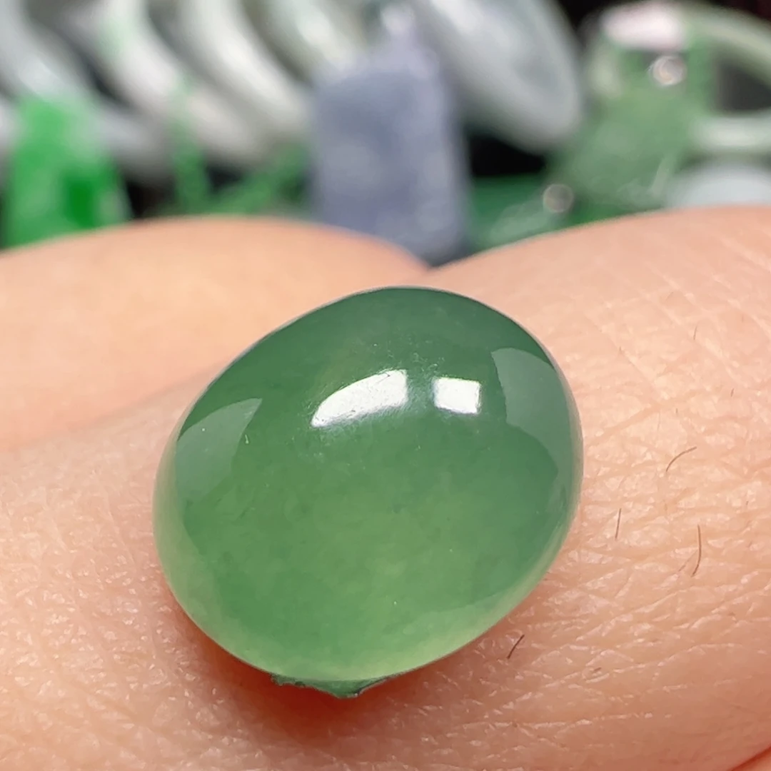 翡翠未镶嵌耳饰蛋面