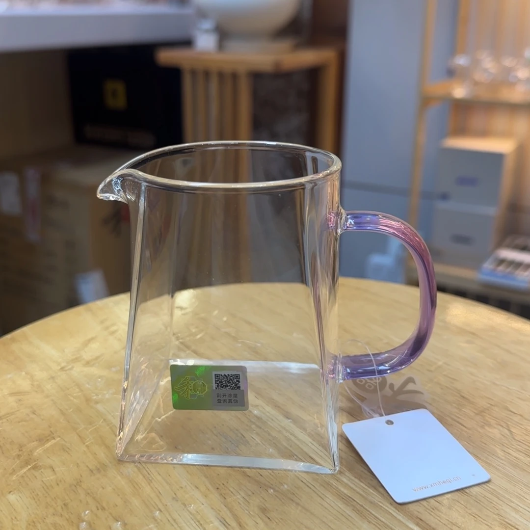 玻璃手工艺品禾器翰然公道杯浅紫色